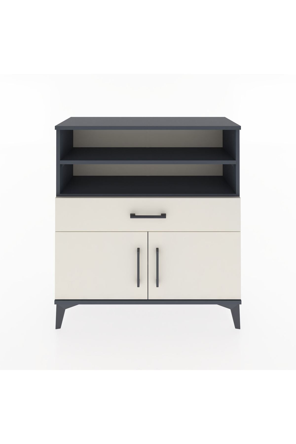 Arges Şifonyer 3 Raflı Tek Çekmeceli 2 Kapaklı 88x30x96 - S04M025V4A