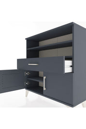 Arges Şifonyer 3 Raflı Tek Çekmeceli 2 Kapaklı 88x30x96 - S04M025V5A