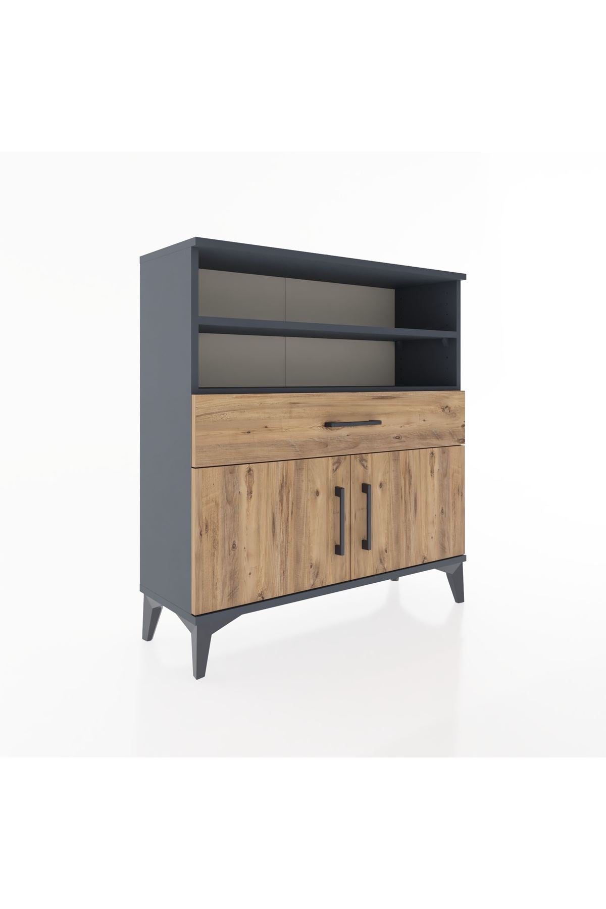 Arges Şifonyer 3 Raflı Tek Çekmeceli 2 Kapaklı 88x30x96 - S04M025V6A