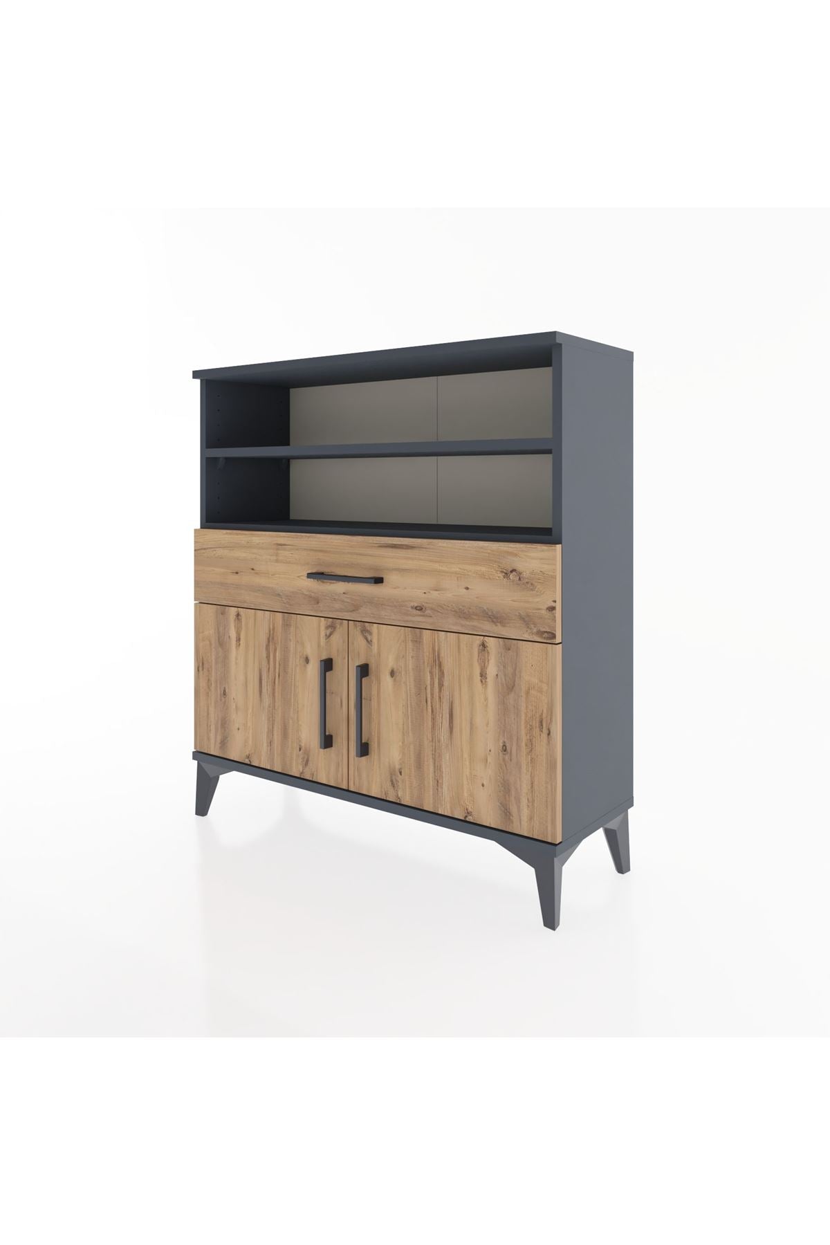 Arges Şifonyer 3 Raflı Tek Çekmeceli 2 Kapaklı 88x30x96 - S04M025V6A