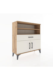 Arges Şifonyer 3 Raflı Tek Çekmeceli 2 Kapaklı 88x30x96 - S04M025V7A