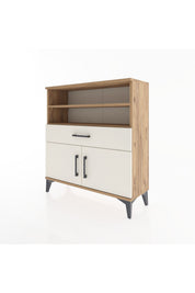 Arges Şifonyer 3 Raflı Tek Çekmeceli 2 Kapaklı 88x30x96 - S04M025V7A