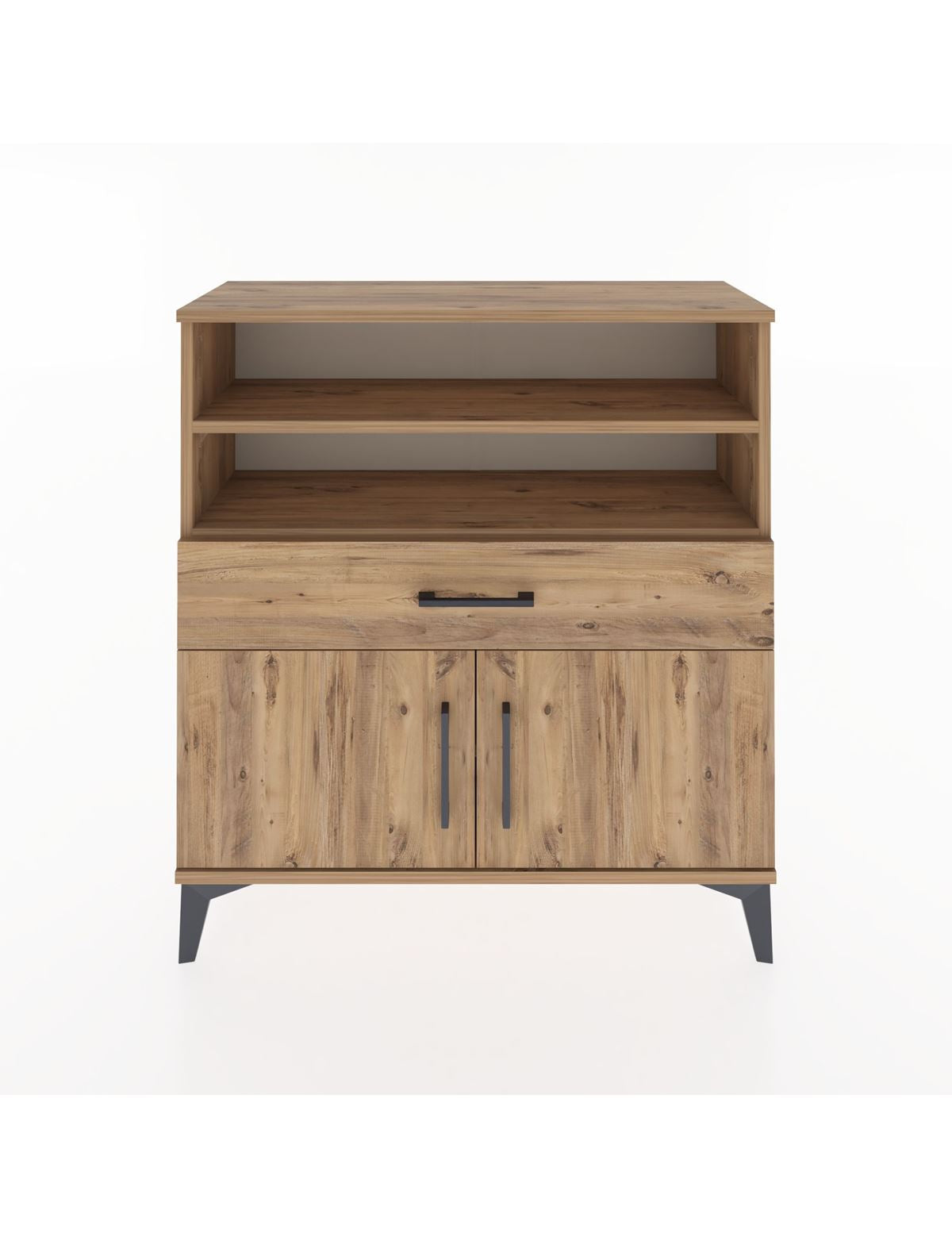 Arges Şifonyer 3 Raflı Tek Çekmeceli 2 Kapaklı 88x30x96 - S04M025V9A