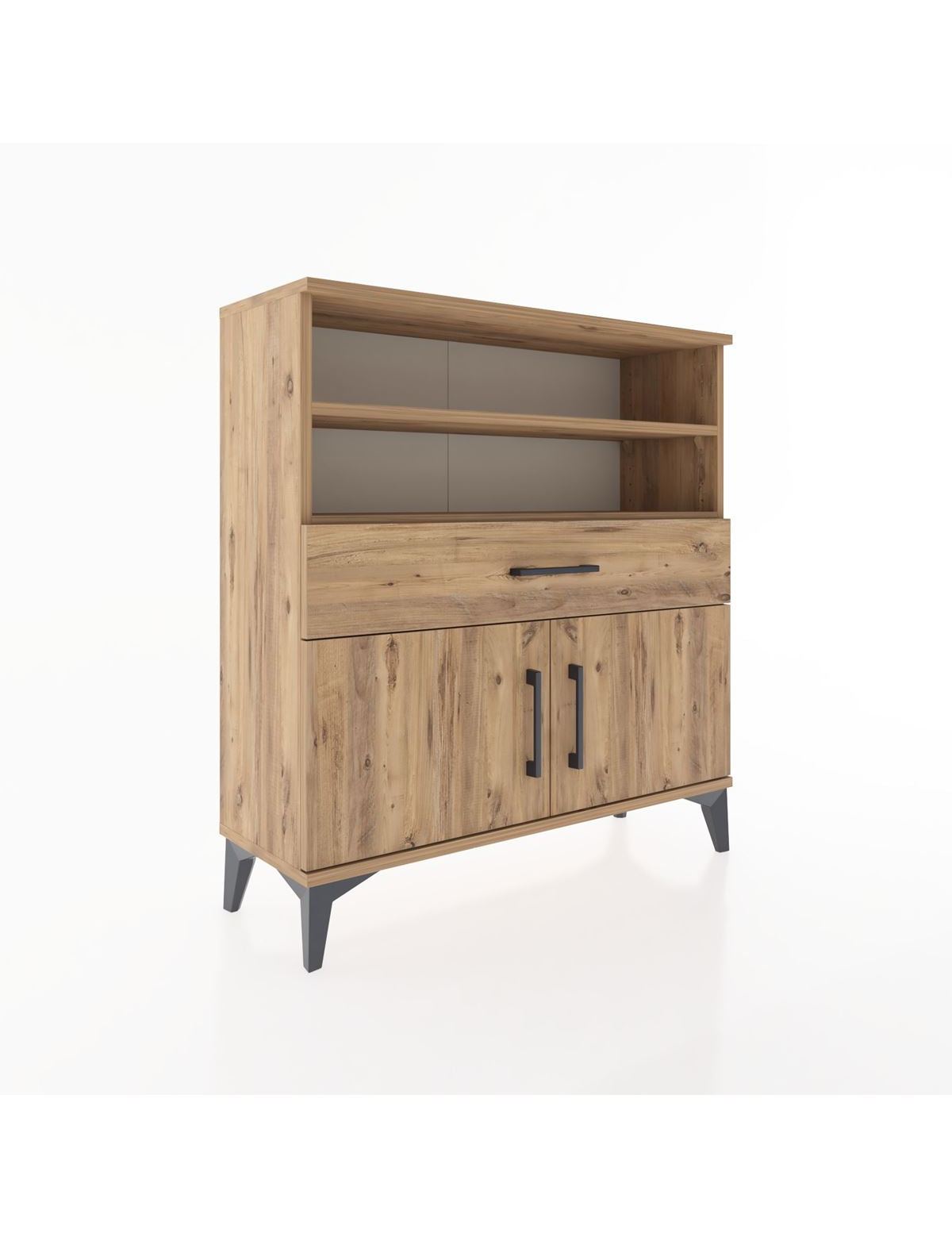 Arges Şifonyer 3 Raflı Tek Çekmeceli 2 Kapaklı 88x30x96 - S04M025V9A
