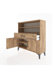 Arges Şifonyer 3 Raflı Tek Çekmeceli 2 Kapaklı 88x30x96 - S04M025V9A