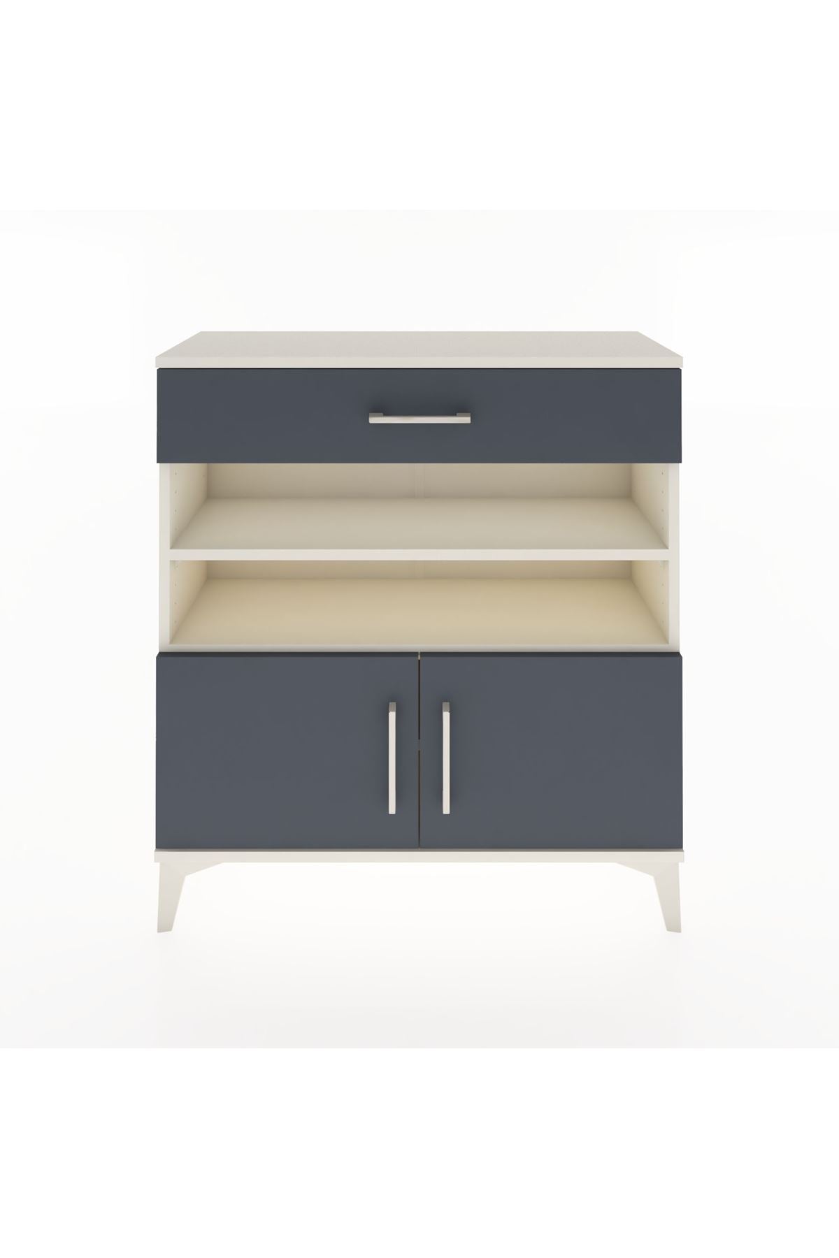 Arges Şifonyer 3 Raflı Tek Çekmeceli 2 Kapaklı 88x30x96 - S04M026V2A