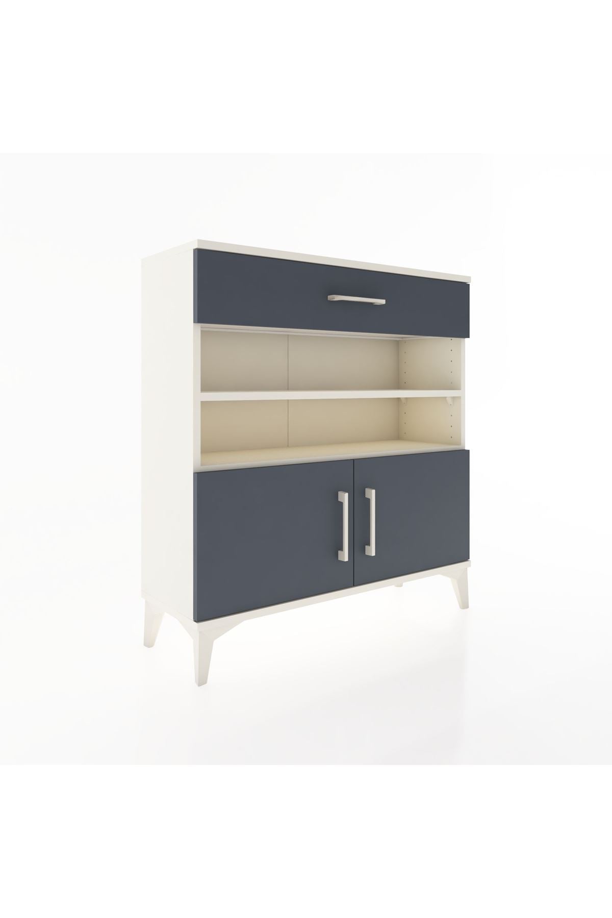 Arges Şifonyer 3 Raflı Tek Çekmeceli 2 Kapaklı 88x30x96 - S04M026V2A