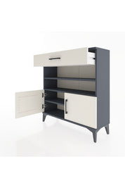 Arges Şifonyer 3 Raflı Tek Çekmeceli 2 Kapaklı 88x30x96 - S04M026V4A