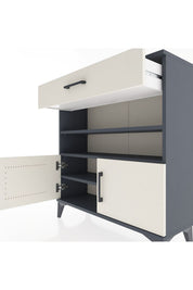 Arges Şifonyer 3 Raflı Tek Çekmeceli 2 Kapaklı 88x30x96 - S04M026V4A