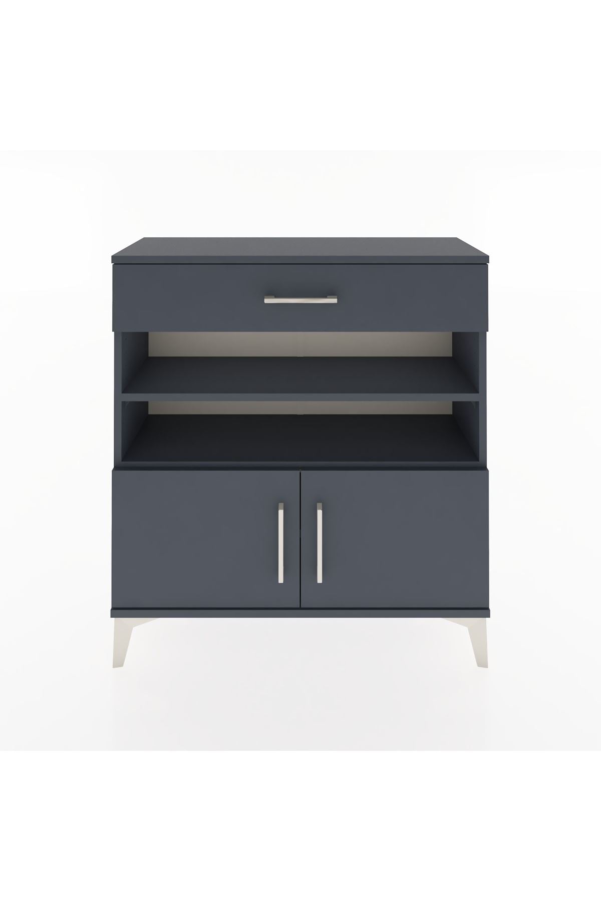 Arges Şifonyer 3 Raflı Tek Çekmeceli 2 Kapaklı 88x30x96 - S04M026V5A