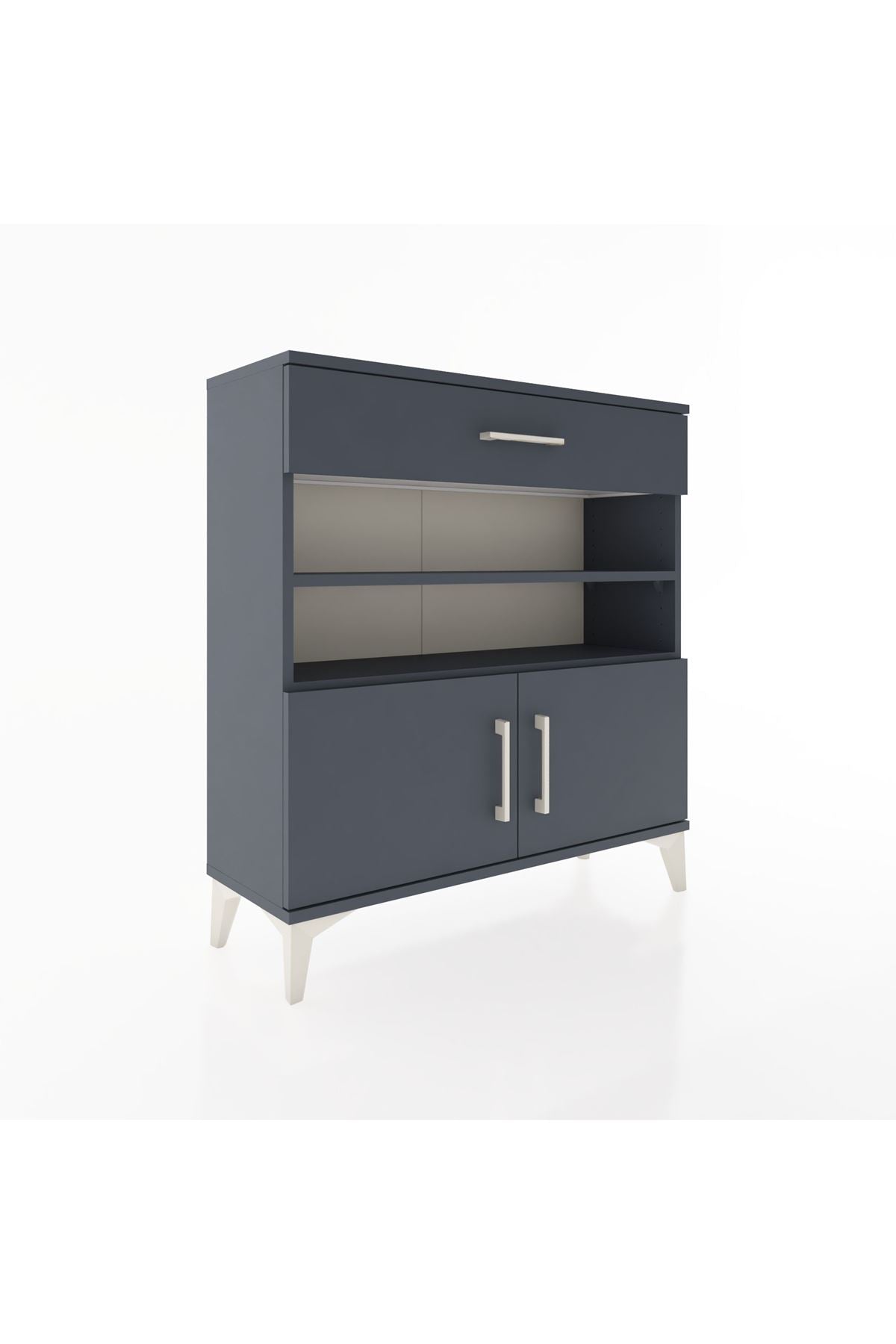Arges Şifonyer 3 Raflı Tek Çekmeceli 2 Kapaklı 88x30x96 - S04M026V5A