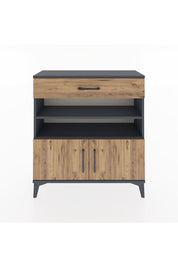 Arges Şifonyer 3 Raflı Tek Çekmeceli 2 Kapaklı 88x30x96 - S04M026V6A
