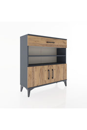 Arges Şifonyer 3 Raflı Tek Çekmeceli 2 Kapaklı 88x30x96 - S04M026V6A