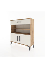 Arges Şifonyer 3 Raflı Tek Çekmeceli 2 Kapaklı 88x30x96 - S04M026V7A