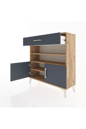 Arges Şifonyer 3 Raflı Tek Çekmeceli 2 Kapaklı 88x30x96 - S04M026V8A