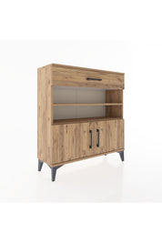 Arges Şifonyer 3 Raflı Tek Çekmeceli 2 Kapaklı 88x30x96 - S04M026V9A