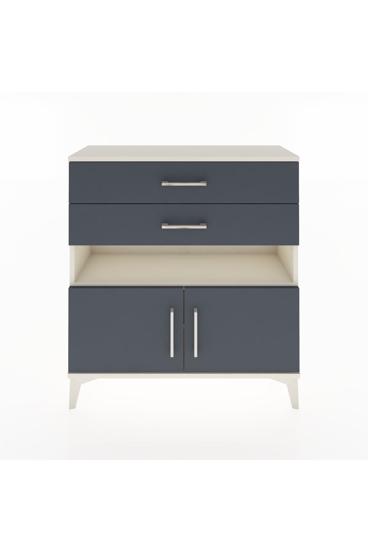 Arges Şifonyer 2 Raflı 2 Çekmeceli 2 Kapaklı 88x30x96 - S04M027V2A