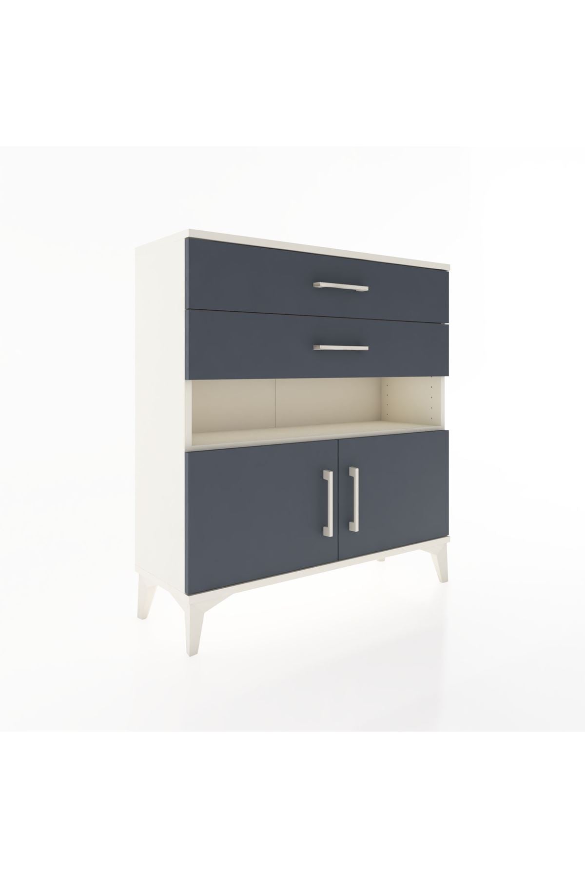 Arges Şifonyer 2 Raflı 2 Çekmeceli 2 Kapaklı 88x30x96 - S04M027V2A