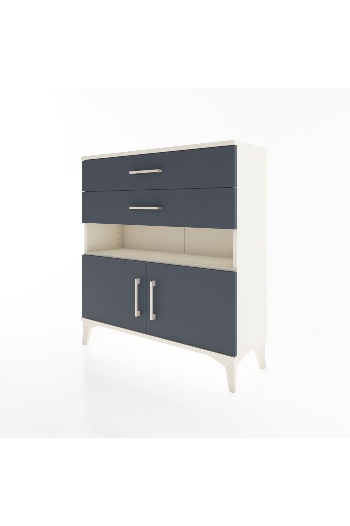 Arges Şifonyer 2 Raflı 2 Çekmeceli 2 Kapaklı 88x30x96 - S04M027V2A