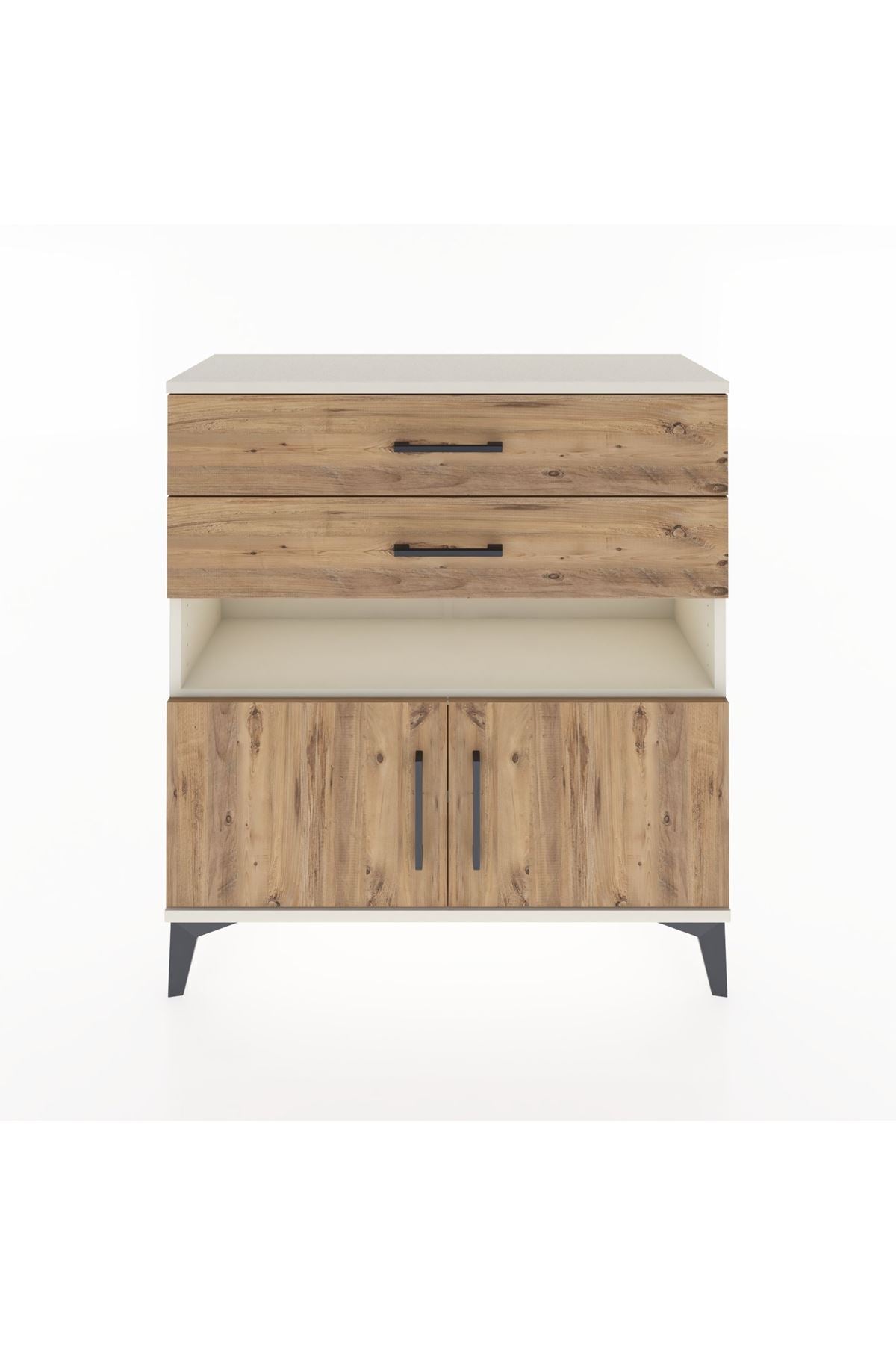 Arges Şifonyer 2 Raflı 2 Çekmeceli 2 Kapaklı 88x30x96 - S04M027V3A