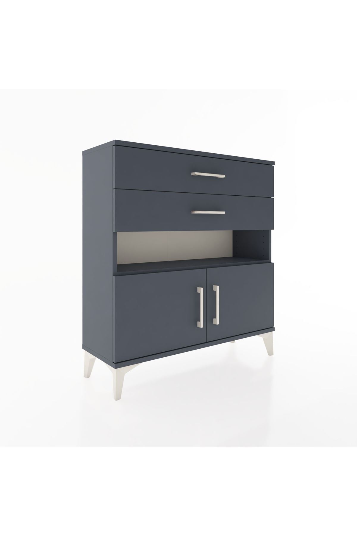 Arges Şifonyer 2 Raflı 2 Çekmeceli 2 Kapaklı 88x30x96 - S04M027V5A