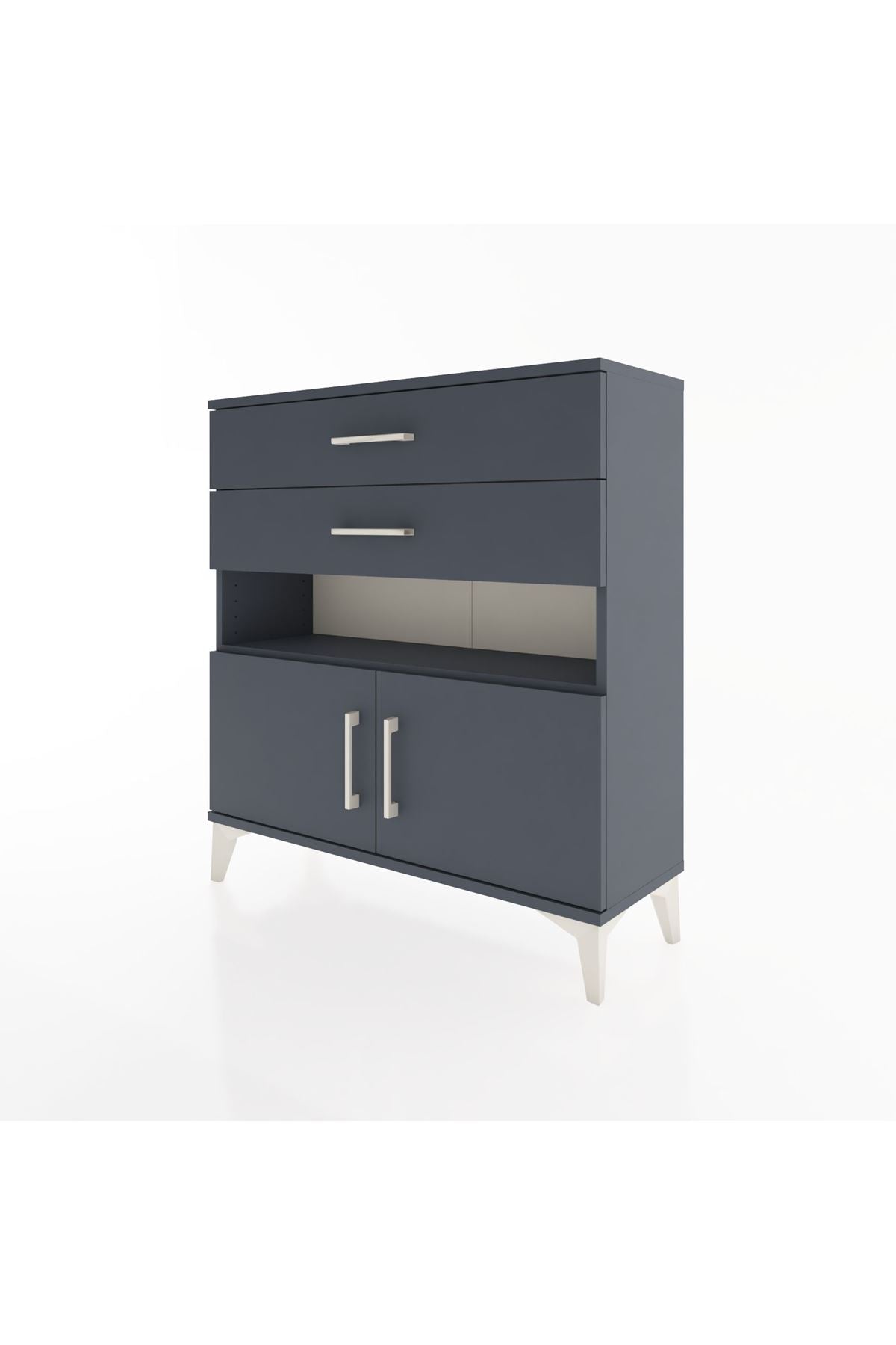 Arges Şifonyer 2 Raflı 2 Çekmeceli 2 Kapaklı 88x30x96 - S04M027V5A
