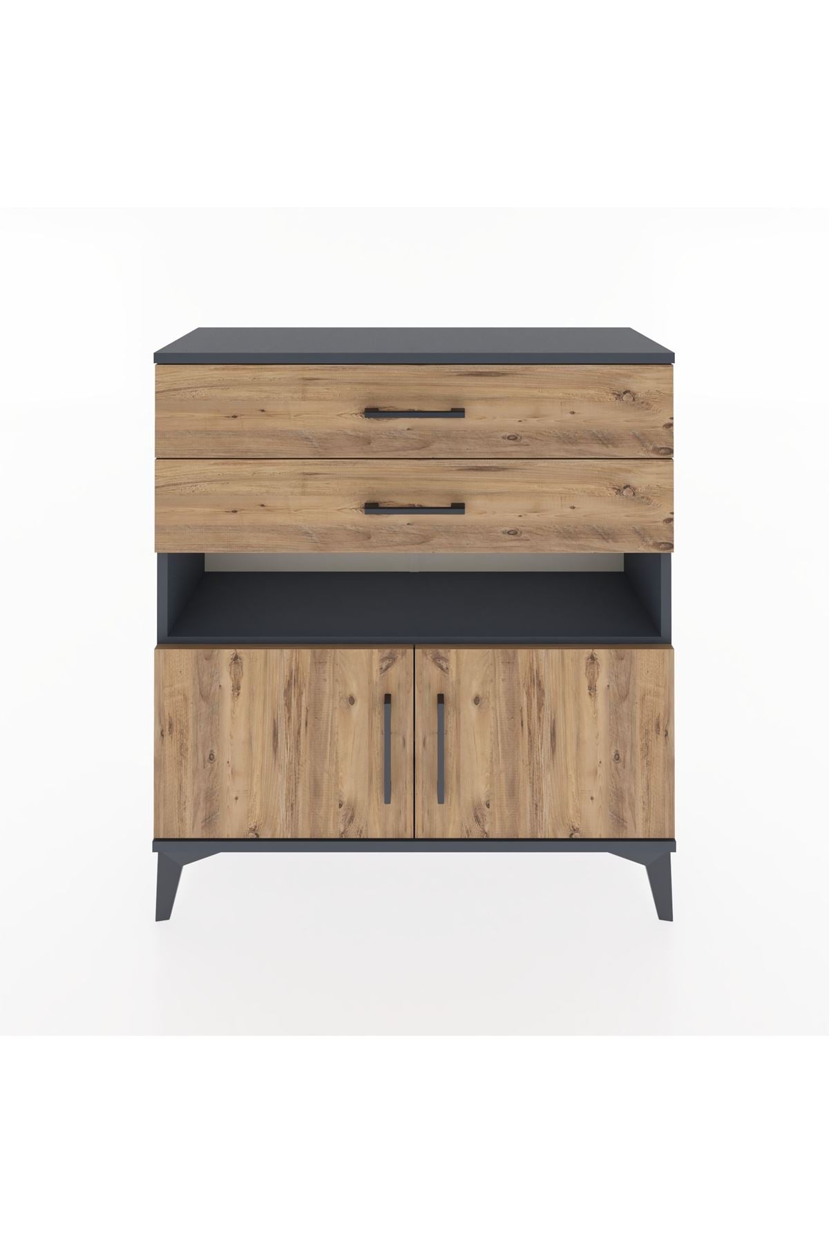 Arges Şifonyer 2 Raflı 2 Çekmeceli 2 Kapaklı 88x30x96 - S04M027V6A