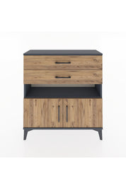 Arges Şifonyer 2 Raflı 2 Çekmeceli 2 Kapaklı 88x30x96 - S04M027V6A