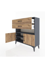 Arges Şifonyer 2 Raflı 2 Çekmeceli 2 Kapaklı 88x30x96 - S04M027V6A