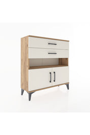 Arges Şifonyer 2 Raflı 2 Çekmeceli 2 Kapaklı 88x30x96 - S04M027V7A