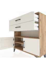 Arges Şifonyer 2 Raflı 2 Çekmeceli 2 Kapaklı 88x30x96 - S04M027V7A