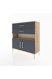 Arges Şifonyer 2 Raflı 2 Çekmeceli 2 Kapaklı 88x30x96 - S04M027V8A
