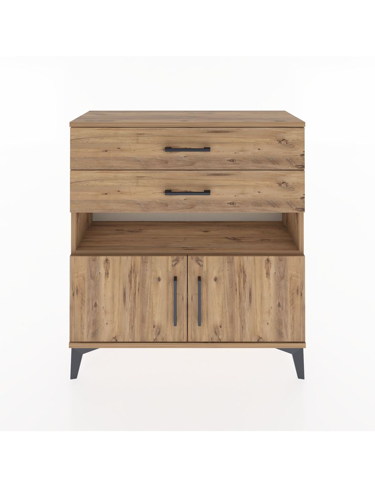 Arges Şifonyer 2 Raflı 2 Çekmeceli 2 Kapaklı 88x30x96 - S04M027V9A