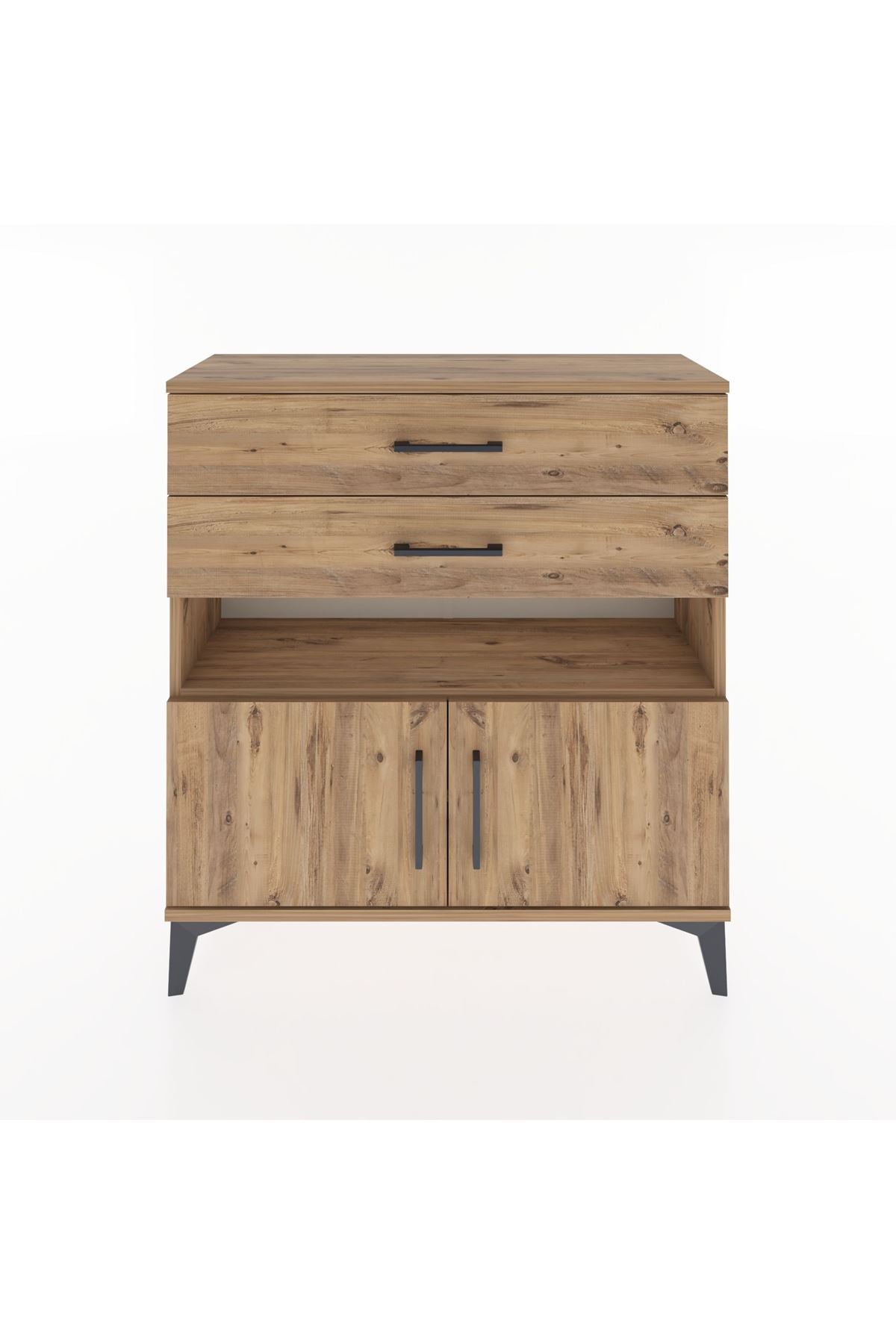 Arges Şifonyer 2 Raflı 2 Çekmeceli 2 Kapaklı 88x30x96 - S04M027V9A