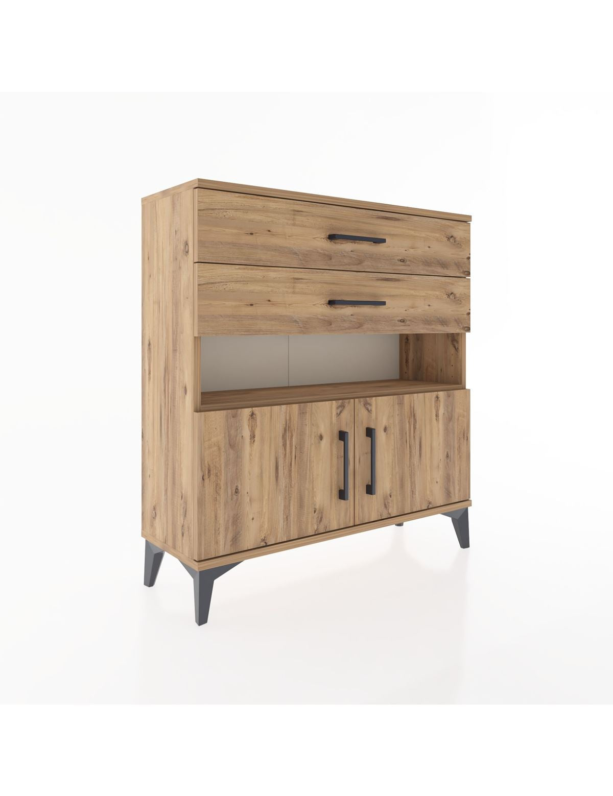Arges Şifonyer 2 Raflı 2 Çekmeceli 2 Kapaklı 88x30x96 - S04M027V9A