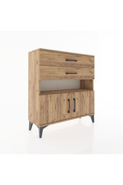 Arges Şifonyer 2 Raflı 2 Çekmeceli 2 Kapaklı 88x30x96 - S04M027V9A