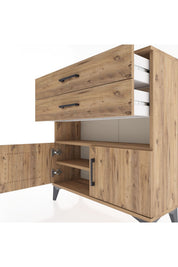 Arges Şifonyer 2 Raflı 2 Çekmeceli 2 Kapaklı 88x30x96 - S04M027V9A