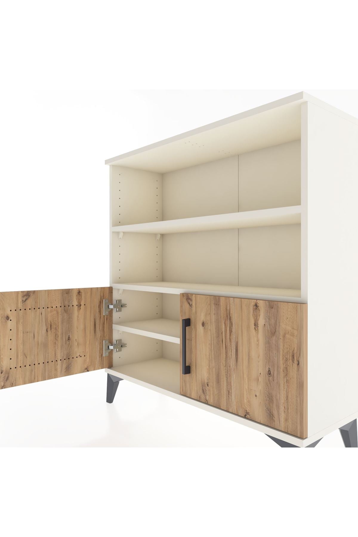 Arges Şifonyer 3 Raflı 2 Kapaklı 88x30x96 - S04M028V3A