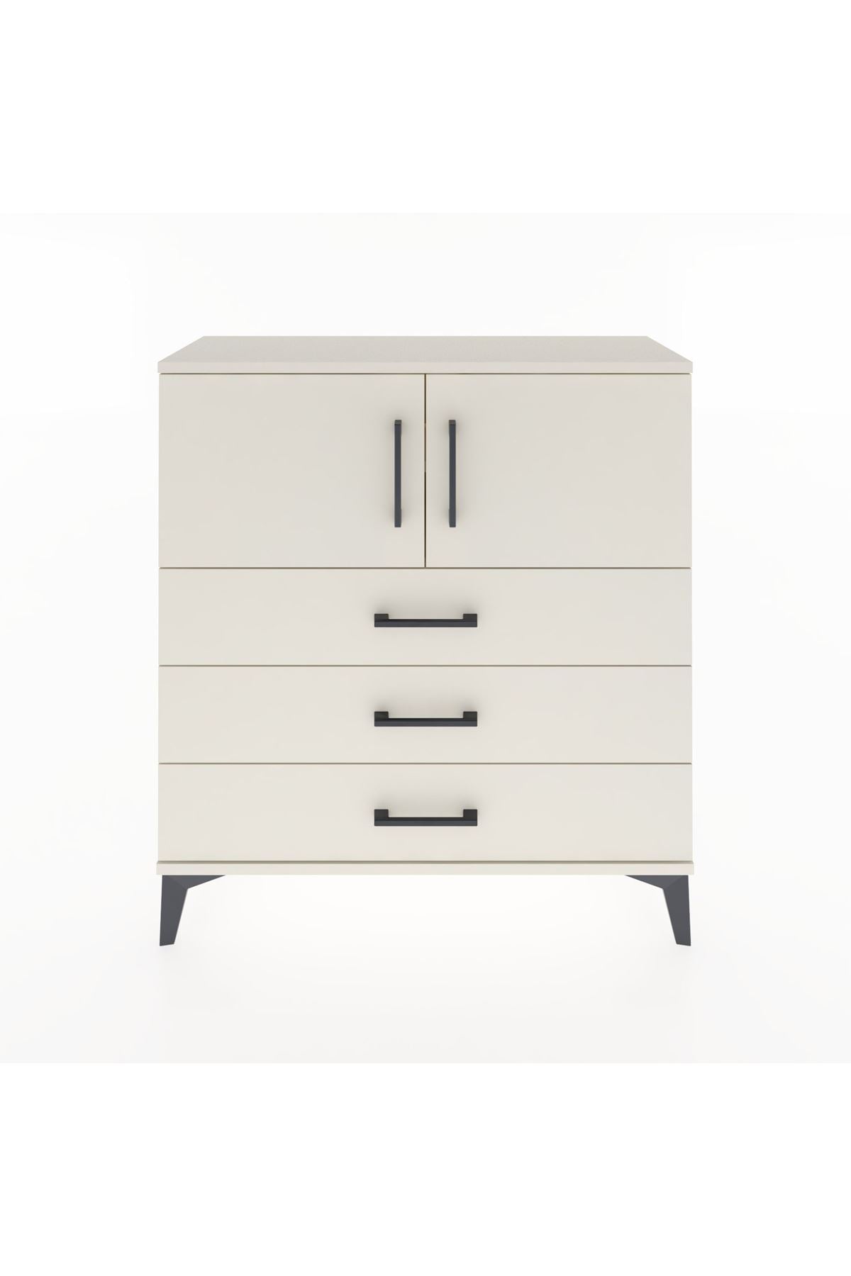 Arges Şifonyer 2 Raflı 3 Çekmeceli 2 Kapaklı 88x30x96 - S04M029V1A