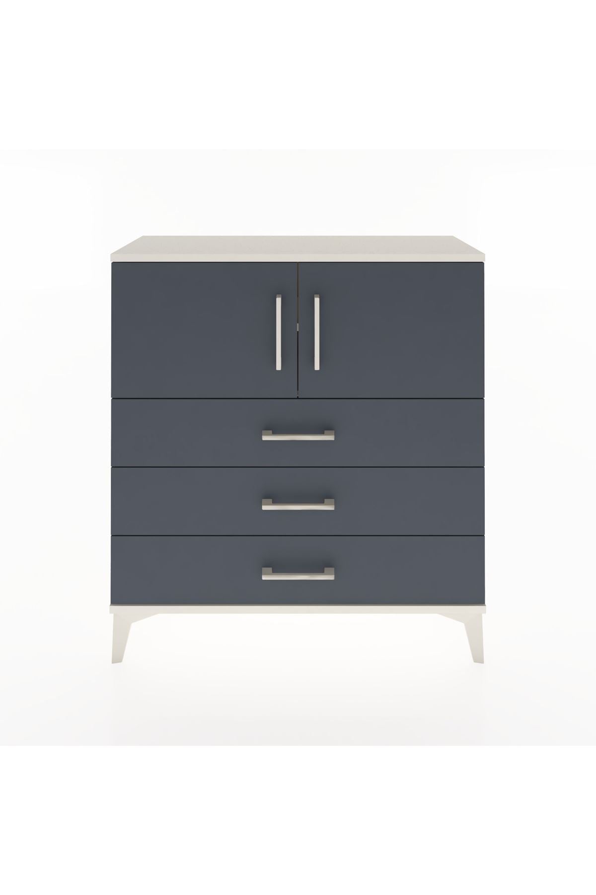 Arges Şifonyer 2 Raflı 3 Çekmeceli 2 Kapaklı 88x30x96 - S04M029V2A