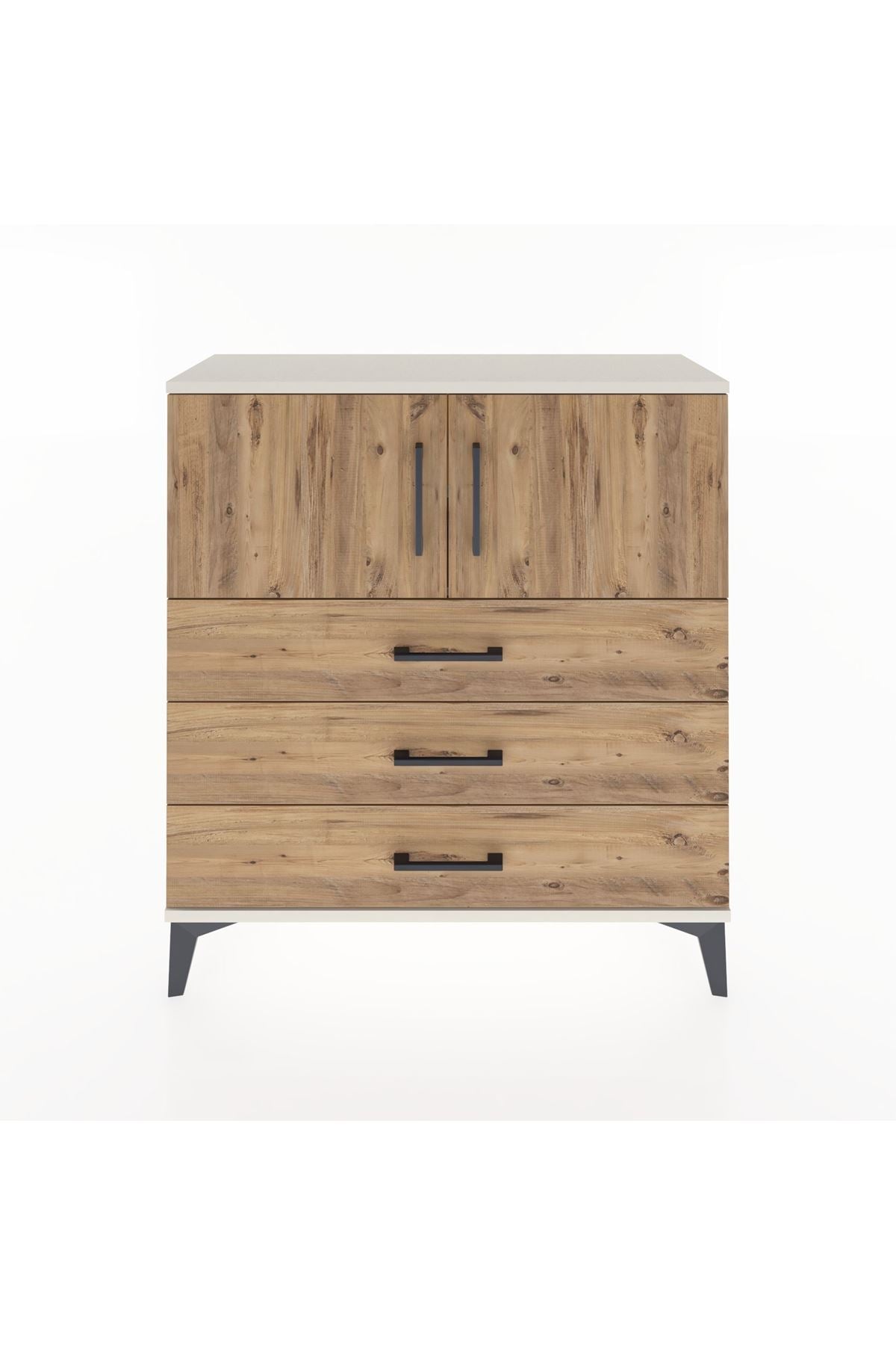 Arges Şifonyer 2 Raflı 3 Çekmeceli 2 Kapaklı 88x30x96 - S04M029V3A