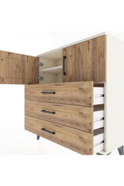 Arges Şifonyer 2 Raflı 3 Çekmeceli 2 Kapaklı 88x30x96 - S04M029V3A
