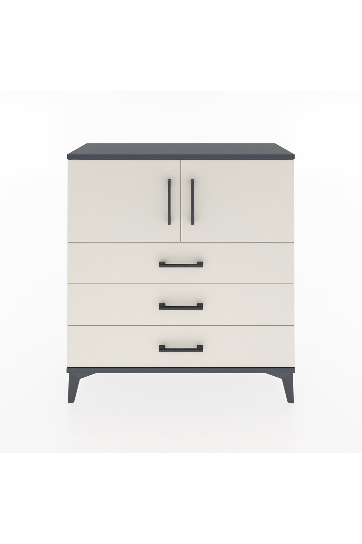 Arges Şifonyer 2 Raflı 3 Çekmeceli 2 Kapaklı 88x30x96 - S04M029V4A