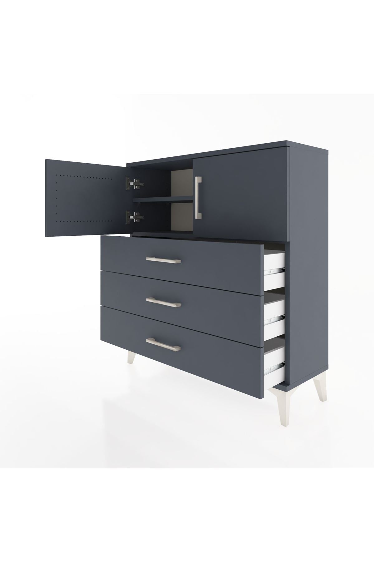 Arges Şifonyer 2 Raflı 3 Çekmeceli 2 Kapaklı 88x30x96 - S04M029V5A