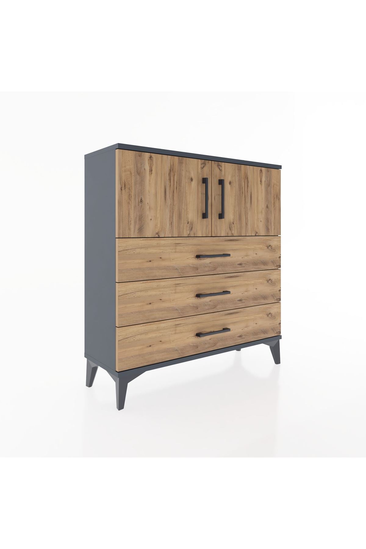 Arges Şifonyer 2 Raflı 3 Çekmeceli 2 Kapaklı 88x30x96 - S04M029V6A