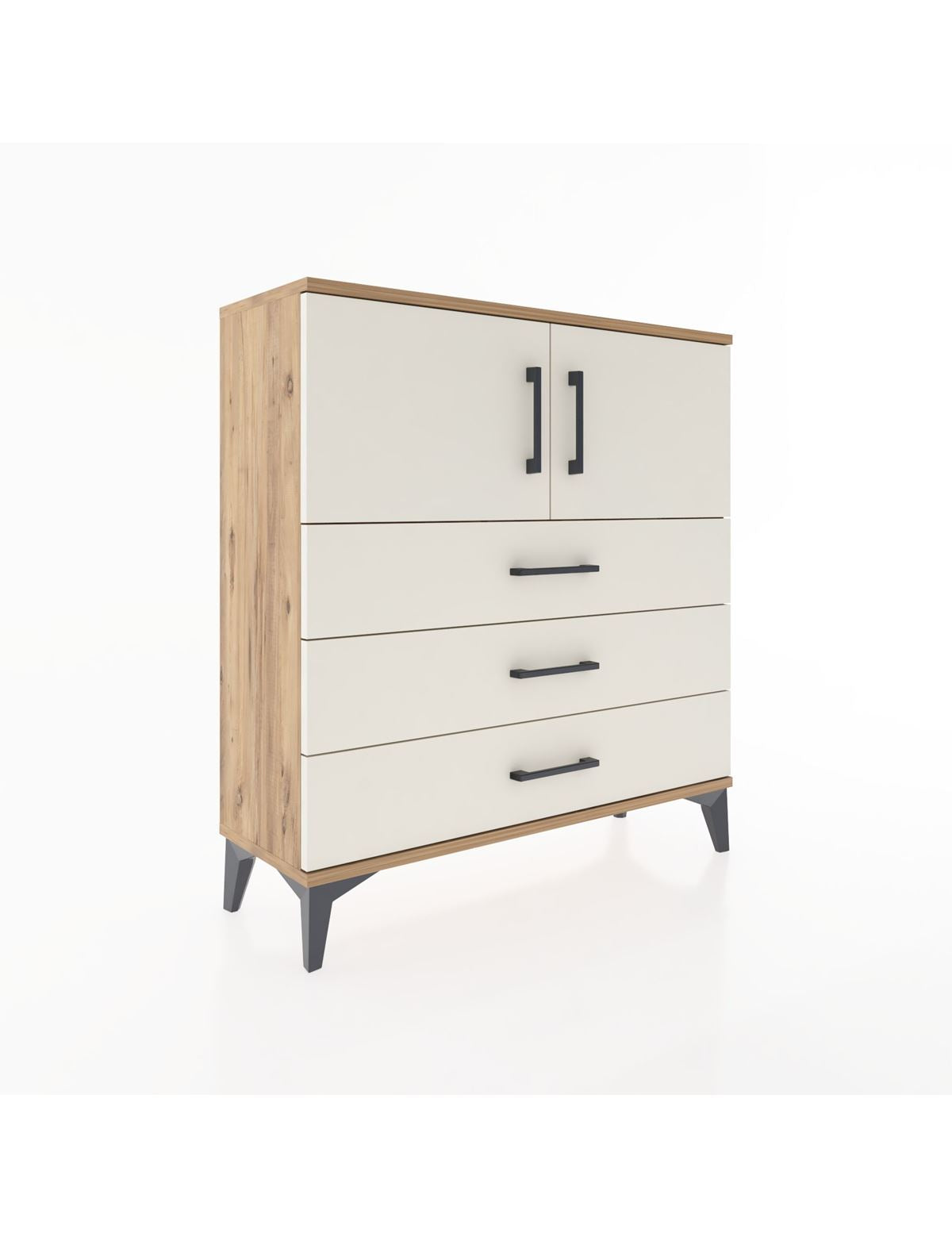 Arges Şifonyer 2 Raflı 3 Çekmeceli 2 Kapaklı 88x30x96 - S04M029V7A