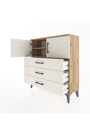 Arges Şifonyer 2 Raflı 3 Çekmeceli 2 Kapaklı 88x30x96 - S04M029V7A