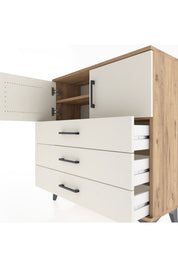 Arges Şifonyer 2 Raflı 3 Çekmeceli 2 Kapaklı 88x30x96 - S04M029V7A