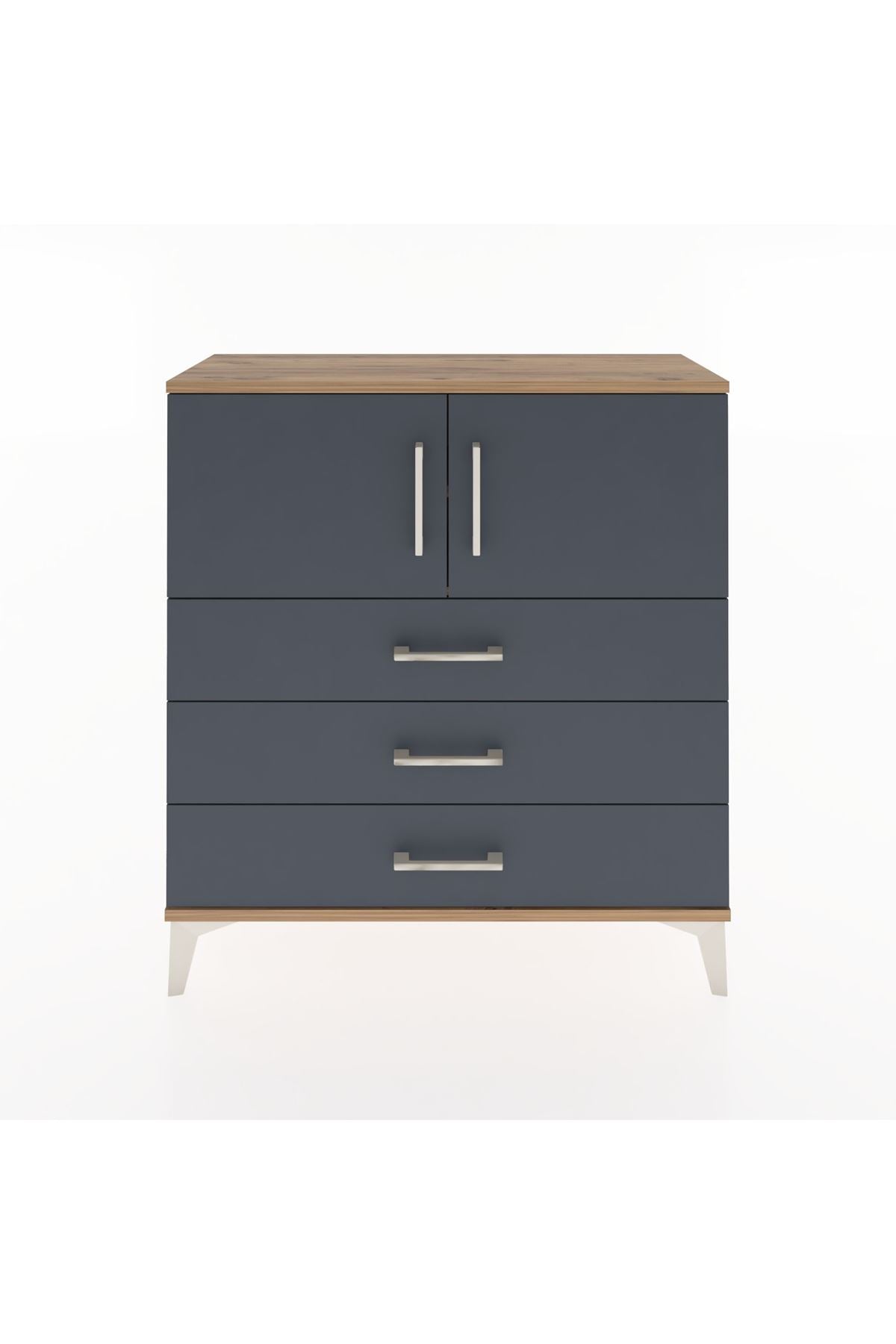 Arges Şifonyer 2 Raflı 3 Çekmeceli 2 Kapaklı 88x30x96 - S04M029V8A