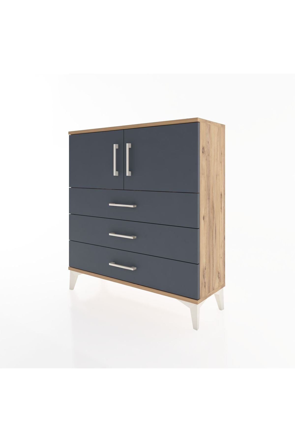 Arges Şifonyer 2 Raflı 3 Çekmeceli 2 Kapaklı 88x30x96 - S04M029V8A